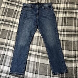 Lucky Brand 412 Athletic Slim Jeans Mens 34x30 Blue Dark Wash Denim Stretch